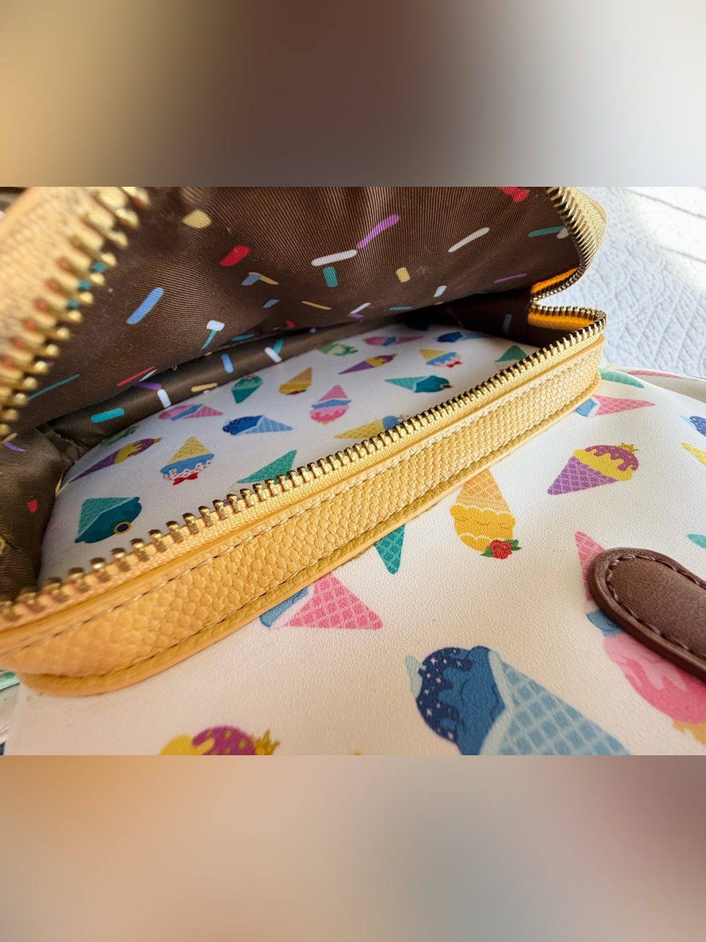 Disney Loungefly Princess Ice Cream Cones Mini Backpack Sprinkles Waffle Cone - Picture 13 of 16